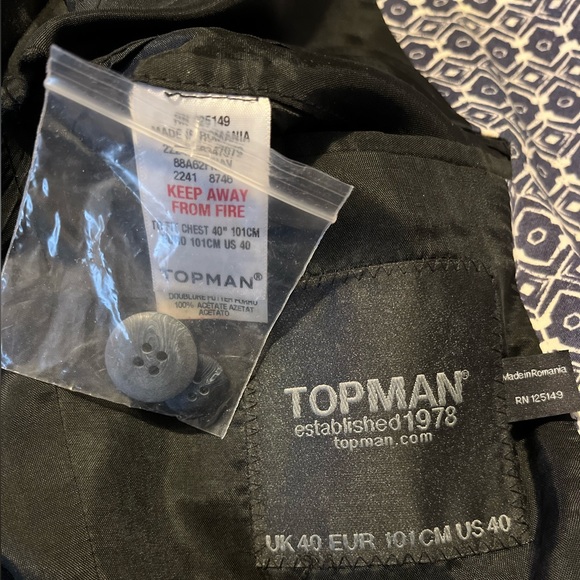 Topman Men’s Print Blazer Jacket - Picture 5 of 6